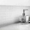 GoodHome Mosaïque blanc 30x30cm Plain carré- Mosaïque Pour Douche|Mosaïque Pour Wc