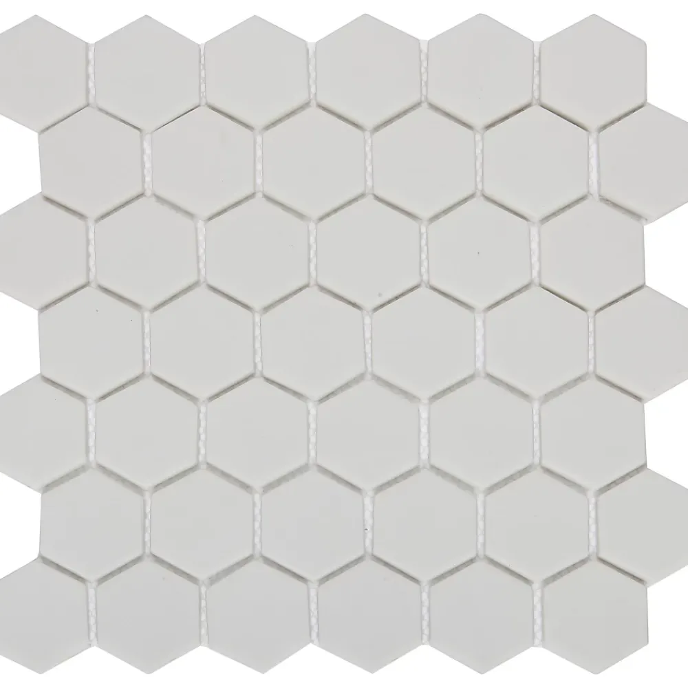 GoodHome Mosaïque blanc 30x30cm Plain- Mosaïque|Mosaïque Pour Wc