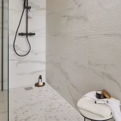 GoodHome Mosaïque blanc 30x30cm Ultimate marble mat- Mosaïque|Mosaïque Pour Douche