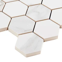 GoodHome Mosaïque blanc 30x30cm Ultimate marble mat- Mosaïque|Mosaïque Pour Douche
