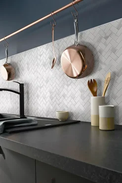 GoodHome Mosaïque blanc 30x30cm Ultimate marble- Mosaïque Pour Wc|Mosaïque Pour Salle De Bains