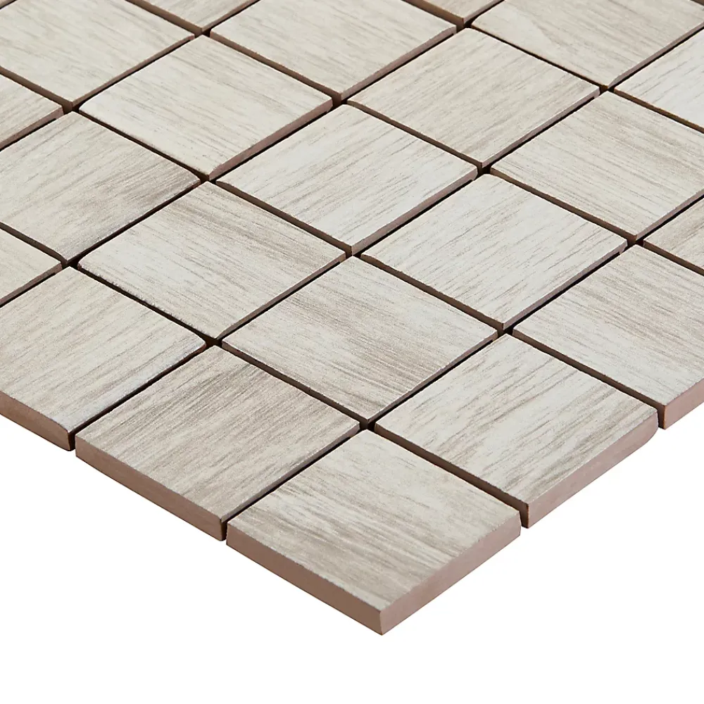 GoodHome Mosaïque Pour Douche|Mosaïque Pour Salle De Bains<Mosaïque blanc 30x30cm Wychwood