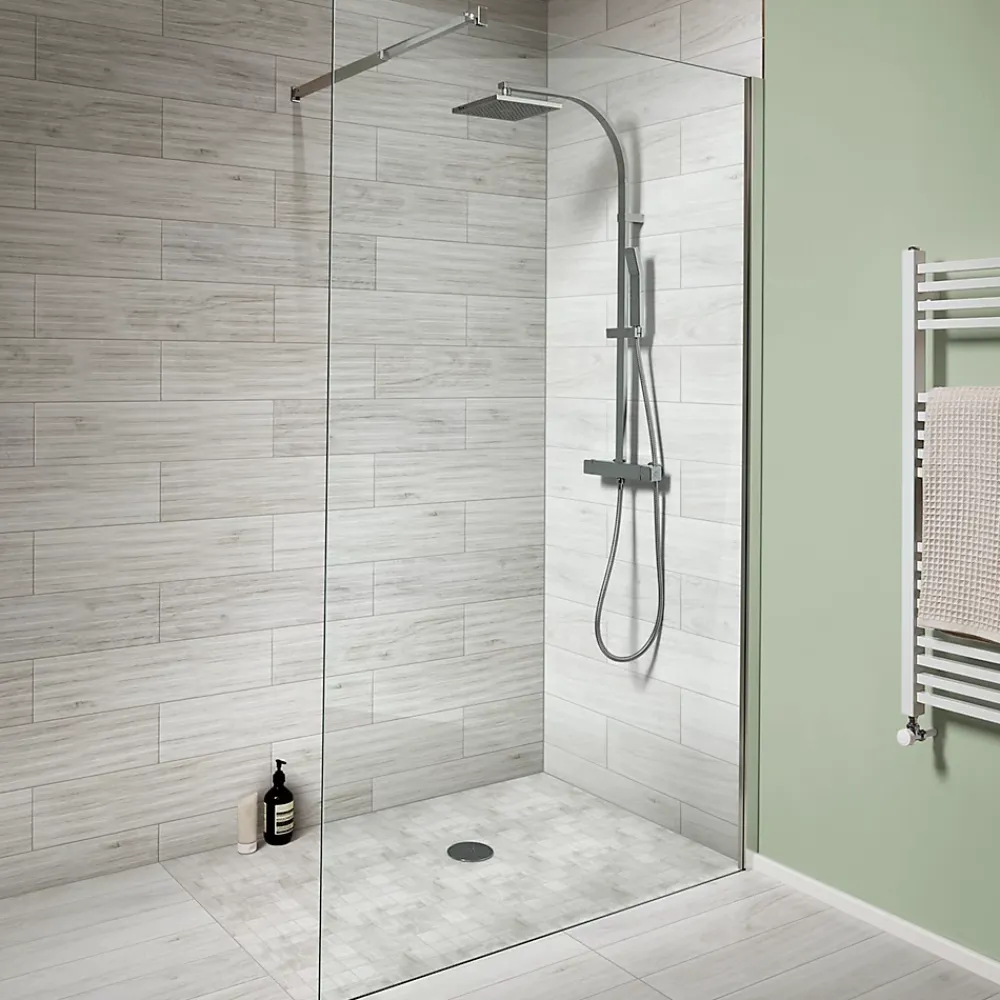 GoodHome Mosaïque Pour Douche|Mosaïque Pour Salle De Bains<Mosaïque blanc 30x30cm Wychwood