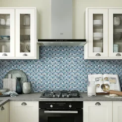 GoodHome Mosaïque Pour Douche|Mosaïque Pour Wc<Mosaïque bleu 30x30cm Lizon