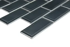 GoodHome Mosaïque céramique bleu L. 29,3 x l. 28,8 cm- Mosaïque Pour Pièce À Vivre|Mosaïque Pour Salle De Bains