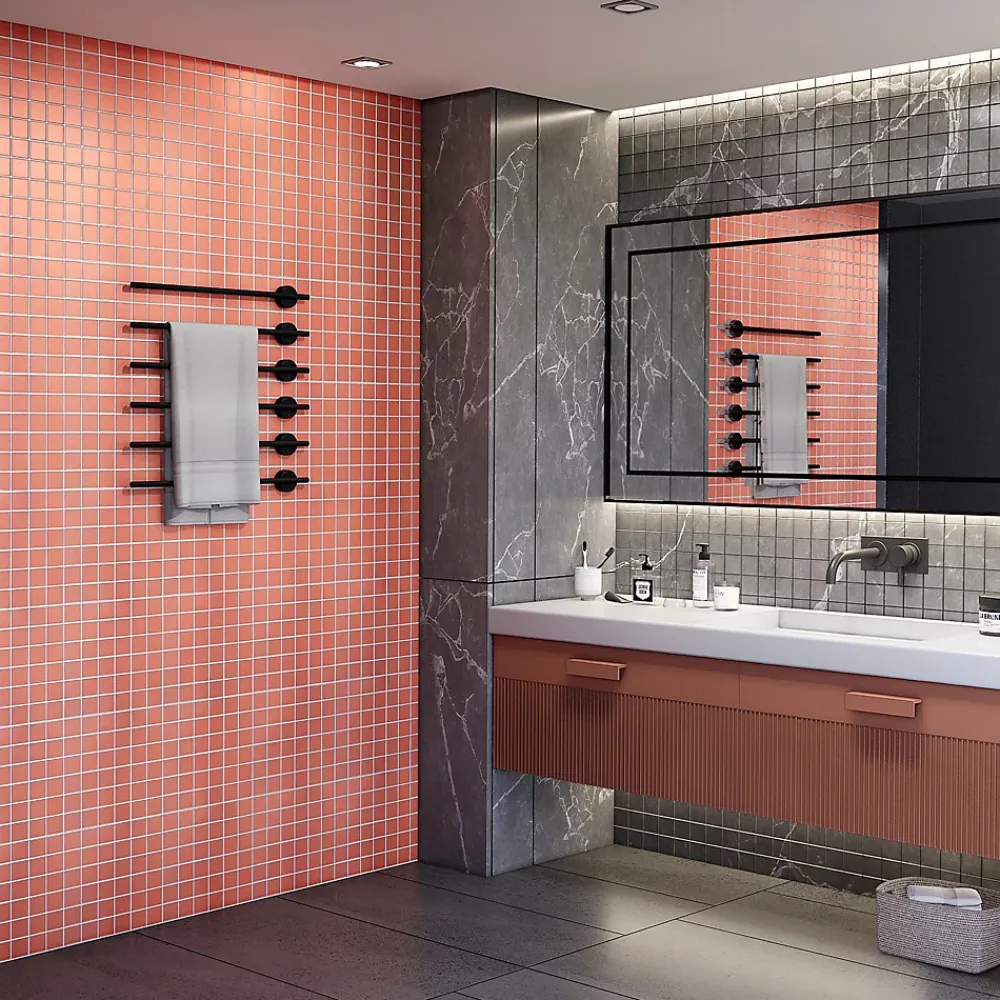 GoodHome Mosaïque Pour Salle De Bains|Mosaïque Pour Pièce À Vivre<Mosaïque céramique Elko rouge L. 30,3 x l. 30,3 cm