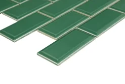 GoodHome Mosaïque céramique Trentiemax vert L. 29,3 x l. 28,8 cm- Mosaïque Pour Wc|Mosaïque Pour Pièce À Vivre