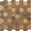 GoodHome Mosaïque cuivre 29,9x29,6cm Enaide- Mosaïque Pour Douche|Mosaïque Pour Wc