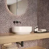 Carrelage Signature Mosaïque Pour Salle De Bains|Mosaïque Pour Douche<Mosaïque d'aluminium Brosse Mix Gris/Rouge - 1.5X1.5 cm - vendu par plaque de 30 X 30 cm -