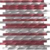 Carrelage Signature Mosaïque Pour Pièce À Vivre|Mosaïque Pour Wc<Mosaïque d'aluminium Brosse rouge gris barette longue - vendu par plaque de 30 X 30 cm -