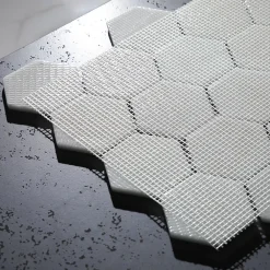 Ilcom Mosaïque Pour Pièce À Vivre|Mosaïque Pour Salle De Bains<Mosaïque de verre pressé antidérapant R11 pour salle de bain ou cuisine 43.5cm x 34.5cm - Taupe Stone Light Matt (0,15m²)