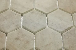 Ilcom Mosaïque Pour Pièce À Vivre|Mosaïque Pour Salle De Bains<Mosaïque de verre pressé antidérapant R11 pour salle de bain ou cuisine 43.5cm x 34.5cm - Taupe Stone Light Matt (0,15m²)