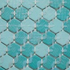 Ilcom Mosaïque<Mosaïque de verre pressé antidérapant sur maille pour salle de bain ou cuisine 52 cm x 34 cm - Hexa artistic (0,166m²)