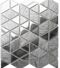 Ilcom Mosaïque Pour Salle De Bains|Mosaïque<Mosaïque de verre pour salle de bain ou cuisine 26x30cm - Scratched mirror