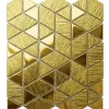 Ilcom Mosaïque de verre pour salle de bain ou cuisine Scratched Gold Mirror - 26,3 x 30,3 cm- Mosaïque