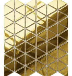 Ilcom Mosaïque Pour Pièce À Vivre|Mosaïque Pour Wc<Mosaïque de verre pour salle de bain ou cuisine 26.3 x 30.3 cm - Golden mirror