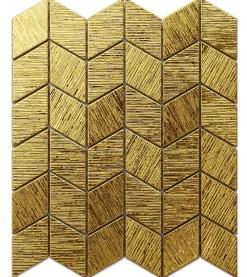 Ilcom Mosaïque de verre sur maille pour salle de bain ou cuisine Gold tulip - 26.5cm x 30.5cm- Mosaïque Pour Pièce À Vivre|Mosaïque