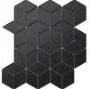Ilcom Mosaïque de verre sur maille pour salle de bain ou cuisine Soft black - 26.5cm x 30.5cm- Mosaïque Pour Wc