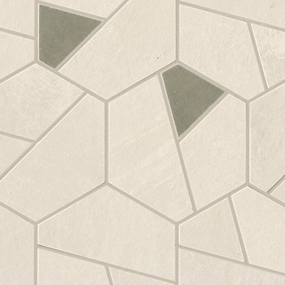Ro'Ma Carrelage Mosaïque effet Béton Beige Ivoire Hexa Verde 28,5x25x0,9 cm Mat Vetrano - Mur intérieur (vendu par carton de 0,428 m²) - RO'MA CAR- Mosaïque Pour Pièce À Vivre