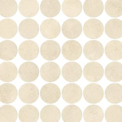 Ro'Ma Carrelage Mosaïque Pour Pièce À Vivre|Mosaïque Pour Wc<Mosaïque effet Béton Beige Coquille 5,2 cm Rond 32x32x0,9 cm Mat Stavira - Sol et mur intérieur (vendu par carton de 0,6144 m²) -
