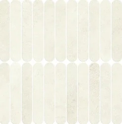 Ro'Ma Carrelage Mosaïque Pour Pièce À Vivre|Mosaïque Pour Wc<Mosaïque effet Béton Blanc Sable 18,8x3,2 cm Lungo 37,8x37x0,9 cm Mat Stavira - Mur intérieur (vendu par carton de 0,83916 m²) - R