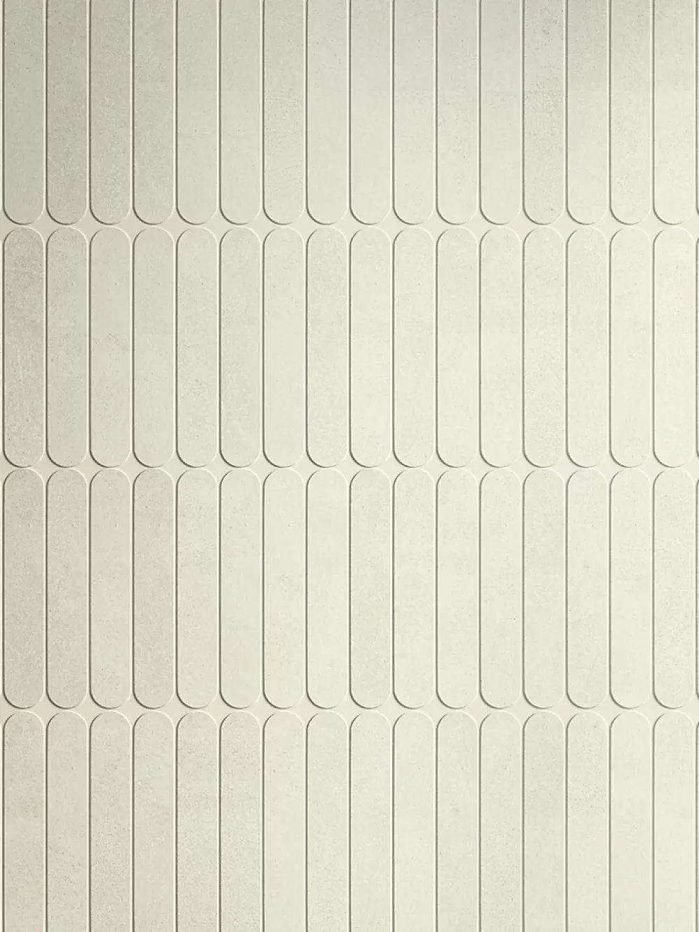 Ro'Ma Carrelage Mosaïque Pour Pièce À Vivre|Mosaïque Pour Wc<Mosaïque effet Béton Blanc Sable 18,8x3,2 cm Lungo 37,8x37x0,9 cm Mat Stavira - Mur intérieur (vendu par carton de 0,83916 m²) - R