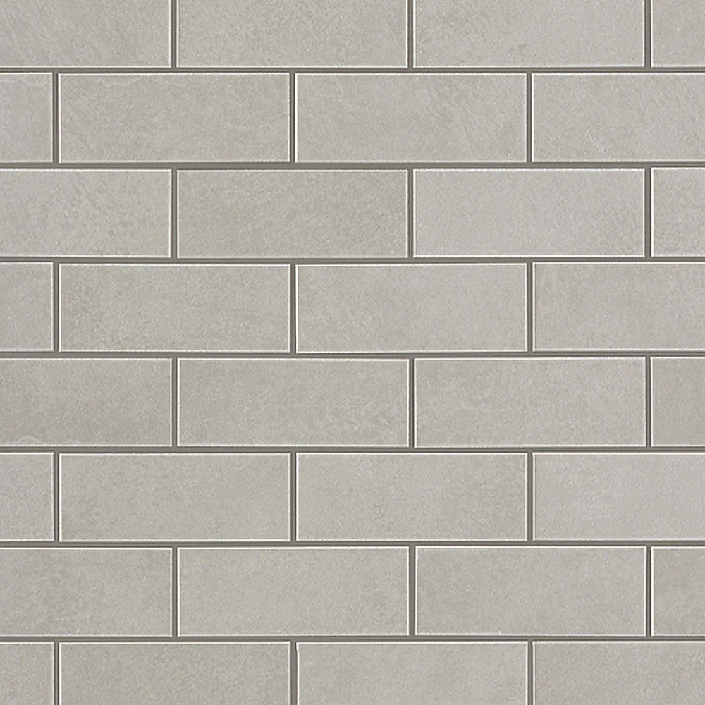 Ro'Ma Carrelage Mosaïque effet Béton Gris Brume 7,5x2,9 cm Brick 30,5x30,5x0,85 cm Mat Gravino - Mur intérieur (vendu par carton de 0,558 m²) - RO- Mosaïque Pour Pièce À Vivre|Mosaïque Pour Wc
