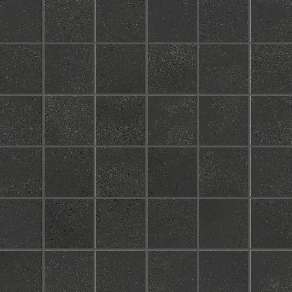 Ro'Ma Carrelage Mosaïque Pour Pièce À Vivre|Mosaïque Pour Wc<Mosaïque effet Béton Gris Nuit 4,8x4,8 cm Quadra 30x30x0,9 cm Mat Gravino - Sol et mur intérieur (vendu par carton de 0,9 m²) - RO