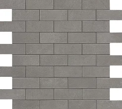 Ro'Ma Carrelage Mosaïque effet Béton Gris Ombre 7,5x2,9 cm Brick 30,5x30,5x0,85 cm Mat Gravino - Mur intérieur (vendu par carton de 0,558 m²) - RO- Mosaïque Pour Pièce À Vivre|Mosaïque Pour Wc
