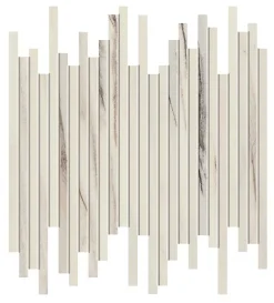 Ro'Ma Carrelage Mosaïque Pour Pièce À Vivre|Mosaïque Pour Wc<Mosaïque effet Marbre Blanc Aurora Riga 30,5x26x0,6 cm Brillant Magnaro - Mur intérieur (vendu par carton de 0,47 m²) - RO'MA CARR