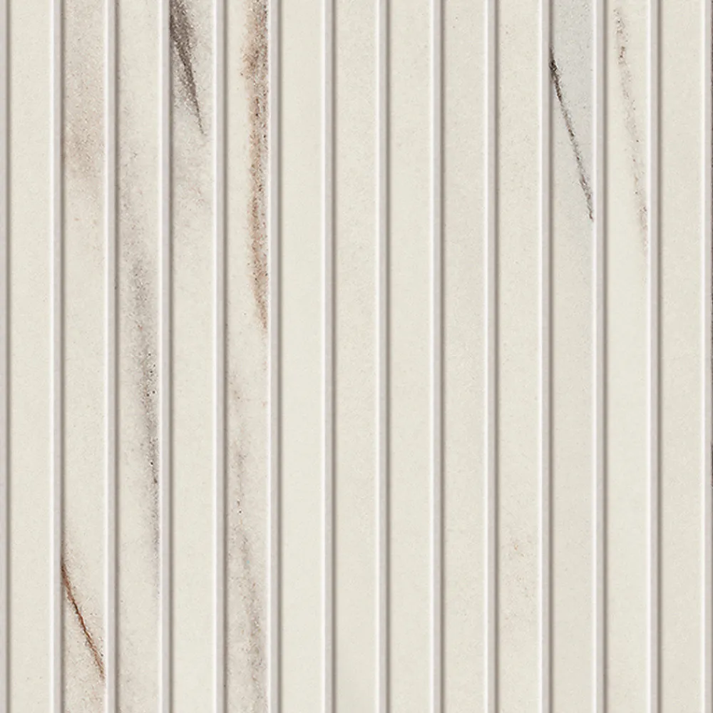 Ro'Ma Carrelage Mosaïque Pour Pièce À Vivre|Mosaïque Pour Wc<Mosaïque effet Marbre Blanc Aurora Riga 30,5x26x0,6 cm Brillant Magnaro - Mur intérieur (vendu par carton de 0,47 m²) - RO'MA CARR