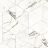 Ro'Ma Carrelage Mosaïque effet Marbre Blanc Calacatta Majestic Hexa Cube 35x30x0,9 cm Brillant Faventa - Mur intérieur (vendu par carton de 0,42 m- Mosaïque Pour Pièce À Vivre|Mosaïque Pour Wc