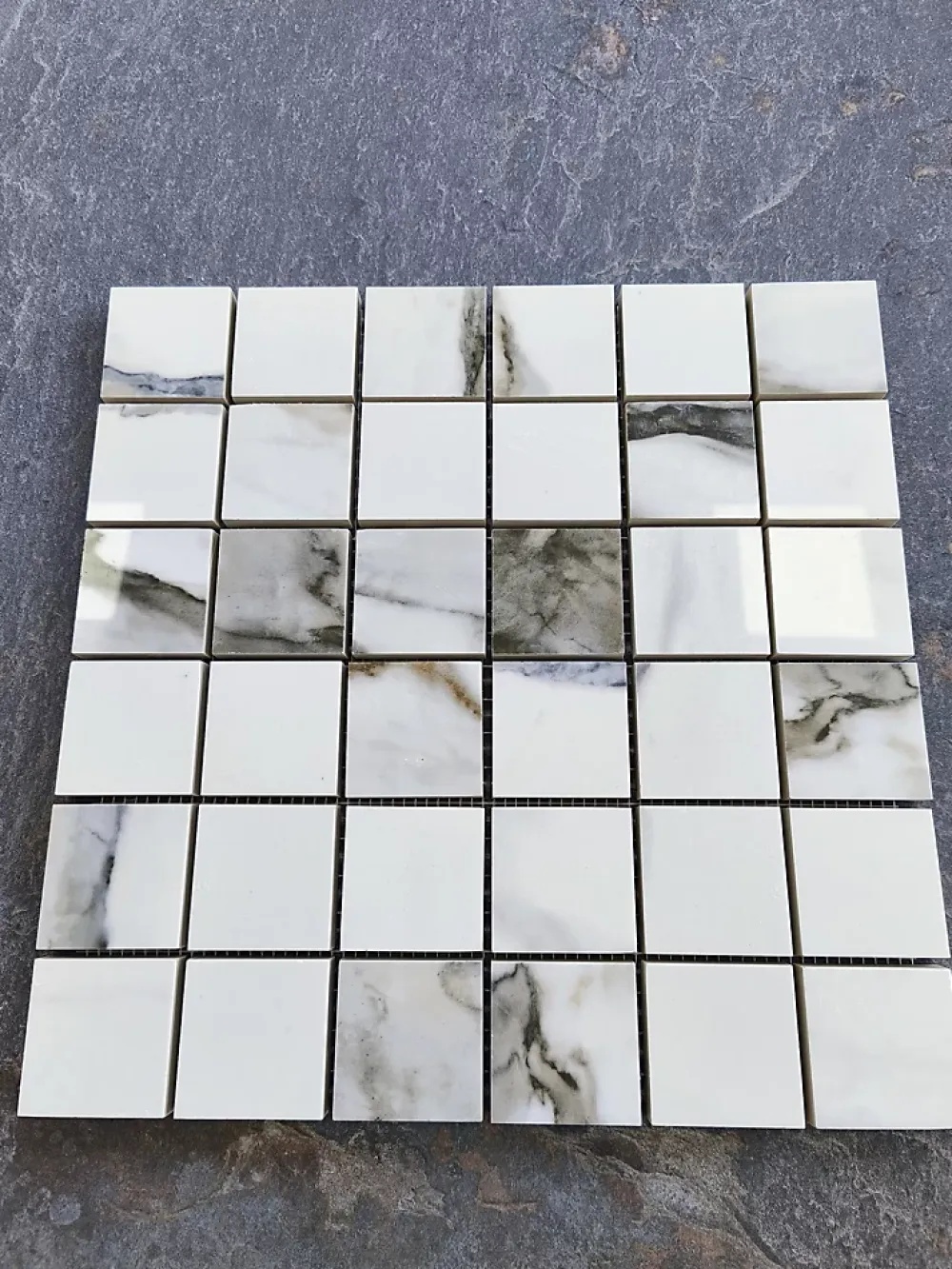 Prissmacer Mosaïque|Mosaïque Pour Douche<Mosaïque effet marbre FANTASY TOPO 5x5 - plaque de 30x30 cm - 1cm épaisseur