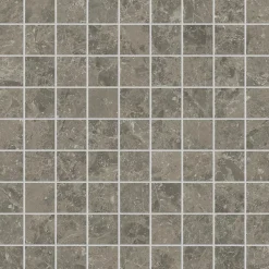 Ro'Ma Carrelage Mosaïque effet Marbre Gris Impérial 3,5x3,5 cm Quadra 30x30x0,9 cm Mat Orsiano - Sol et mur intérieur (vendu par carton de 0,9 m²)- Mosaïque Pour Pièce À Vivre|Mosaïque Pour Wc