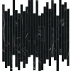 Ro'Ma Carrelage Mosaïque effet Marbre Noir Scuro Riga 30,5x26x0,6 cm Brillant Magnaro - Mur intérieur (vendu par carton de 0,47 m²) - RO'MA CARREL- Mosaïque Pour Pièce À Vivre