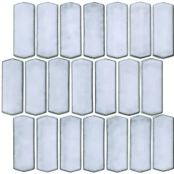 Lux Mosaic Mosaïque Effet Marbre Silk Blanc 30x28,5 cm Intérieur/Extérieur- Mosaïque Pour Douche