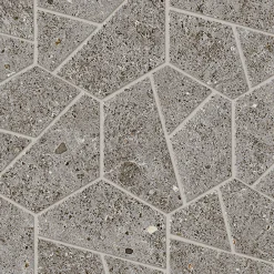 Ro'Ma Carrelage Mosaïque effet Pierre Calcaire Gris Fumé Hexa 28,5x25x0,9 cm Mat Domella - Sol et mur intérieur (vendu par carton de 0,428 m²) - R- Mosaïque Pour Pièce À Vivre|Mosaïque Pour Wc