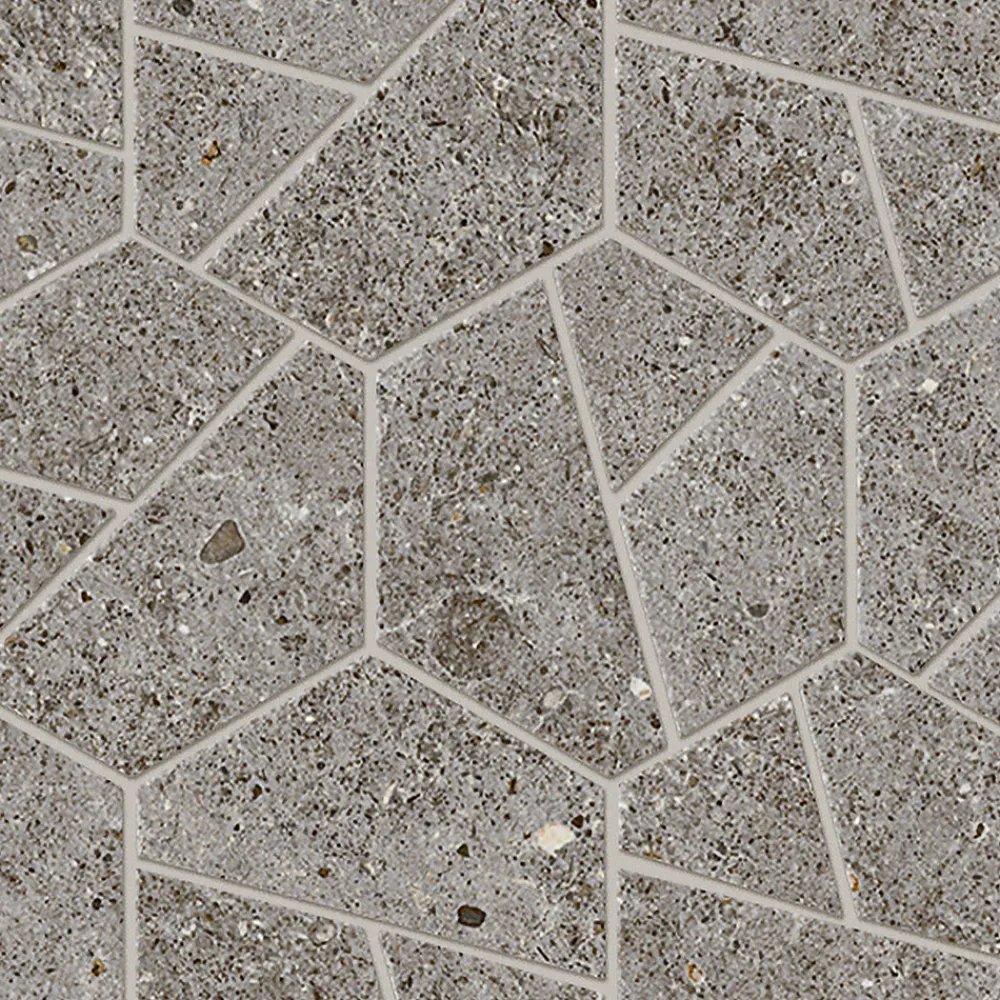 Ro'Ma Carrelage Mosaïque effet Pierre Calcaire Gris Fumé Hexa 28,5x25x0,9 cm Mat Domella - Sol et mur intérieur (vendu par carton de 0,428 m²) - R- Mosaïque Pour Pièce À Vivre|Mosaïque Pour Wc