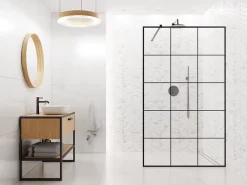 Ilcom Mosaïque en céramique sur filet pour salle de bain ou cuisine 31.6cm x 21.5cm - Marble spruce- Mosaïque Pour Douche