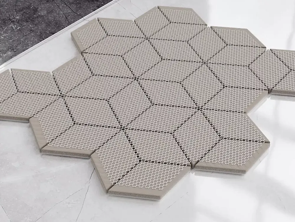 Ilcom Mosaïque Pour Douche|Mosaïque<Mosaïque en céramique sur filet pour salle de bain ou cuisine 25.5cm x 29.5cm - Kubrick