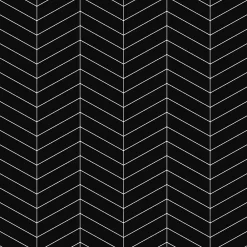 Ilcom Mosaïque en céramique sur filet pour salle de bain ou cuisine 31.6cm x 21.5cm - Giant Black Chevron- Mosaïque Pour Pièce À Vivre|Mosaïque Pour Salle De Bains