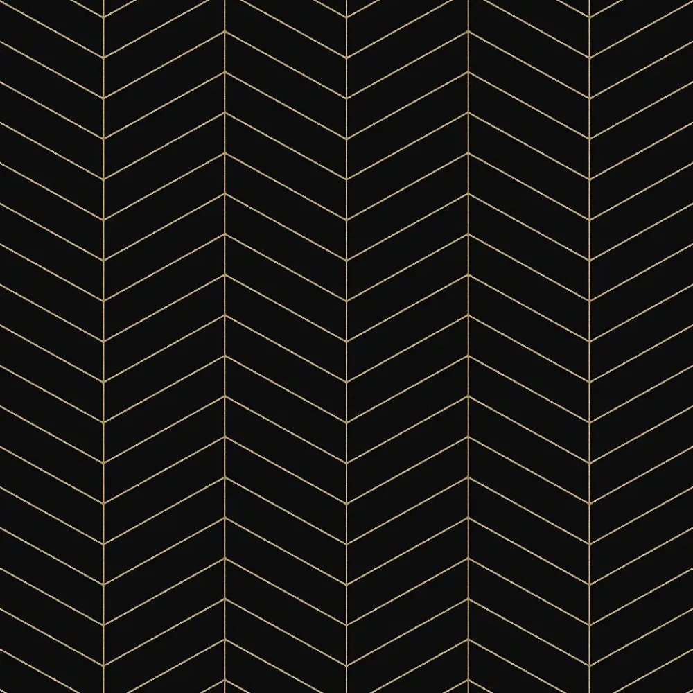 Ilcom Mosaïque en céramique sur filet pour salle de bain ou cuisine 31.6cm x 21.5cm - Giant Black Chevron- Mosaïque Pour Pièce À Vivre|Mosaïque Pour Salle De Bains