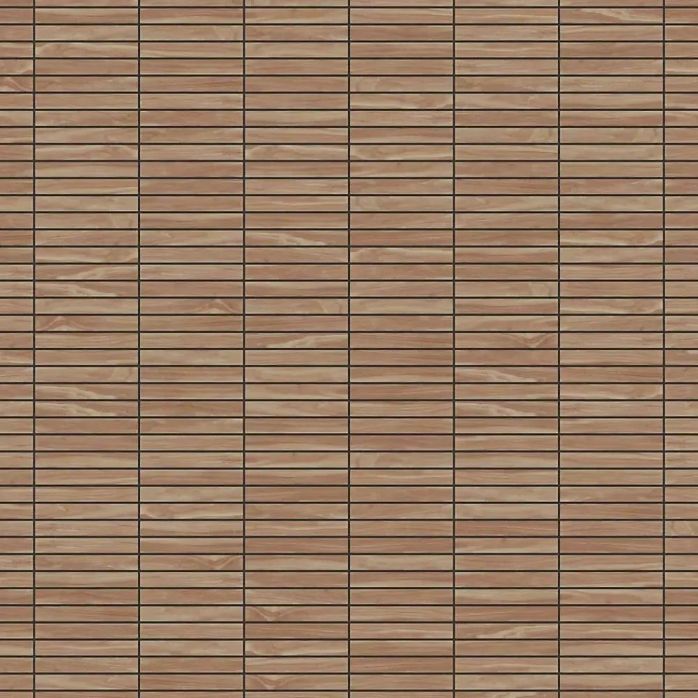 Ilcom Mosaïque en céramique sur filet pour salle de bain ou cuisine 29.6cm x 30.0cm - Dark wood piano- Mosaïque Pour Douche