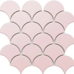 Ilcom Mosaïque|Mosaïque Pour Salle De Bains<Mosaïque en céramique sur filet pour salle de bain ou cuisine 29cm x 28.5cm - Pink sunset