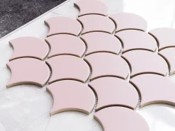 Ilcom Mosaïque|Mosaïque Pour Salle De Bains<Mosaïque en céramique sur filet pour salle de bain ou cuisine 29cm x 28.5cm - Pink sunset