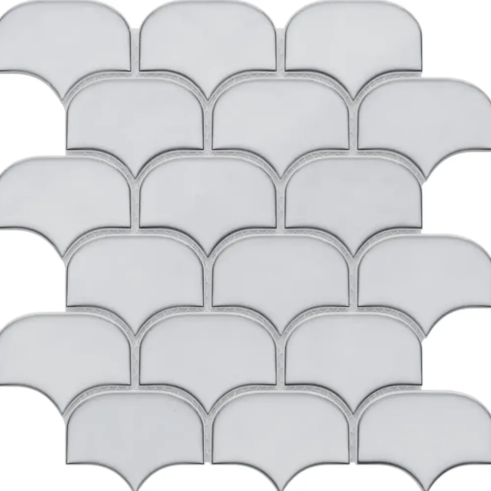 Ilcom Mosaïque Pour Douche|Mosaïque<Mosaïque en céramique sur filet pour salle de bain ou cuisine 30.0 cm x 26.5 cm - White plum