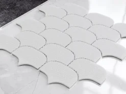 Ilcom Mosaïque Pour Douche|Mosaïque<Mosaïque en céramique sur filet pour salle de bain ou cuisine 30.0 cm x 26.5 cm - White plum