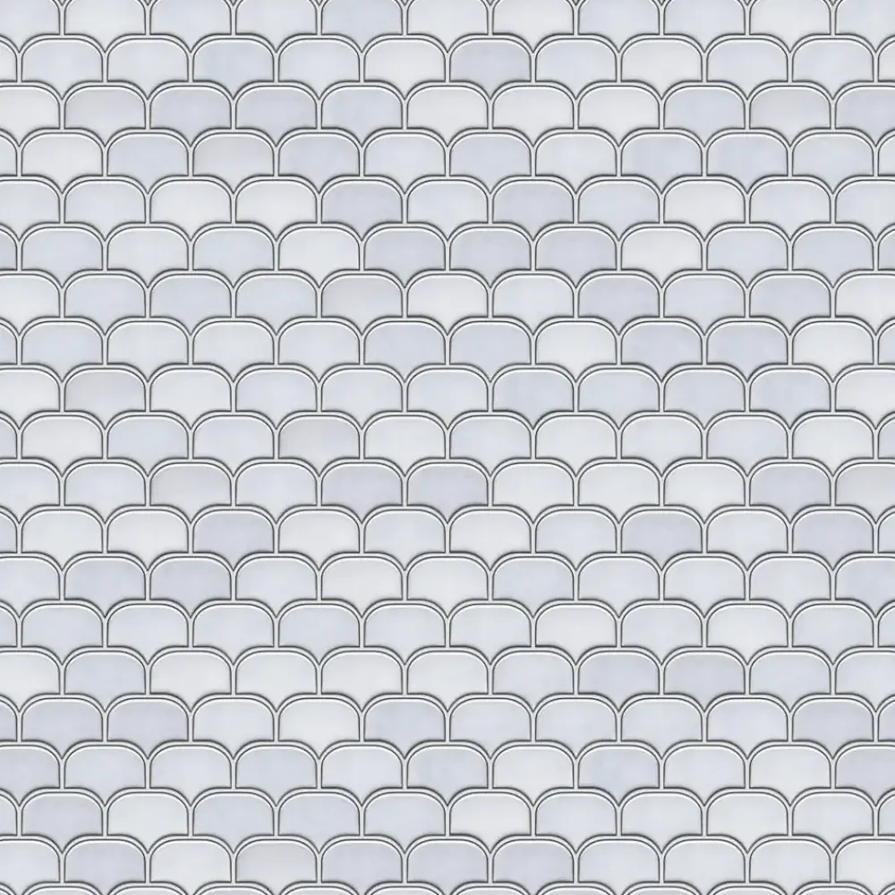 Ilcom Mosaïque Pour Douche|Mosaïque<Mosaïque en céramique sur filet pour salle de bain ou cuisine 30.0 cm x 26.5 cm - White plum