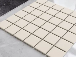 Ilcom Mosaïque Pour Douche|Mosaïque Pour Pièce À Vivre<Mosaïque en céramique sur filet pour salle de bain ou cuisine 30cm x 30cm - Beige river