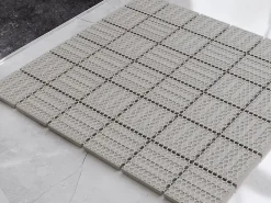 Ilcom Mosaïque Pour Douche|Mosaïque Pour Pièce À Vivre<Mosaïque en céramique sur filet pour salle de bain ou cuisine 30cm x 30cm - Beige river